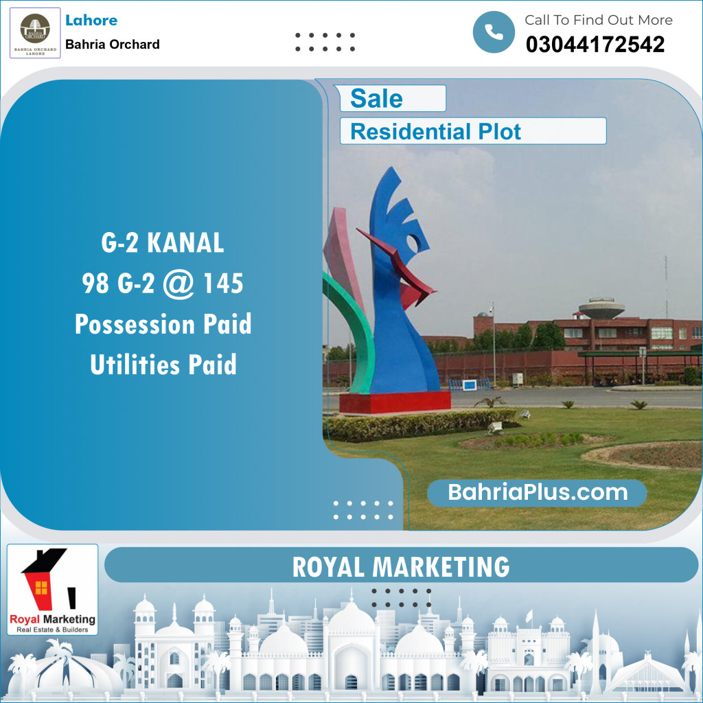 Residential Plot for Sale in Bahria Orchard, Lahore - (BP-136344)