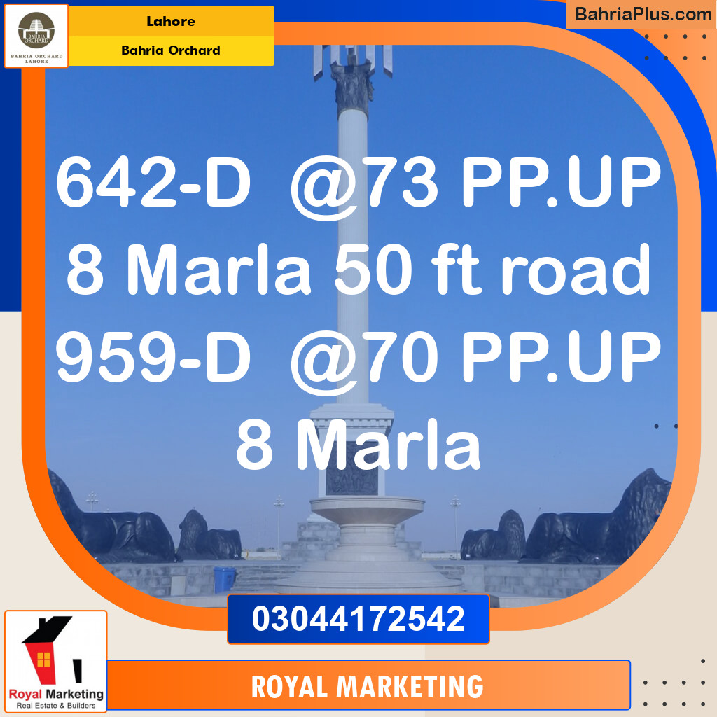 Residential Plot for Sale in Bahria Orchard, Lahore - (BP-136371)