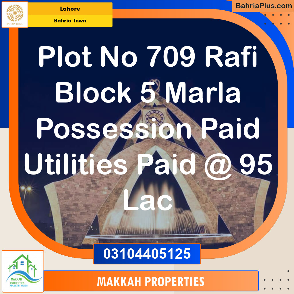 Residential Plot for Sale in Bahria Town, Lahore - (BP-136373)