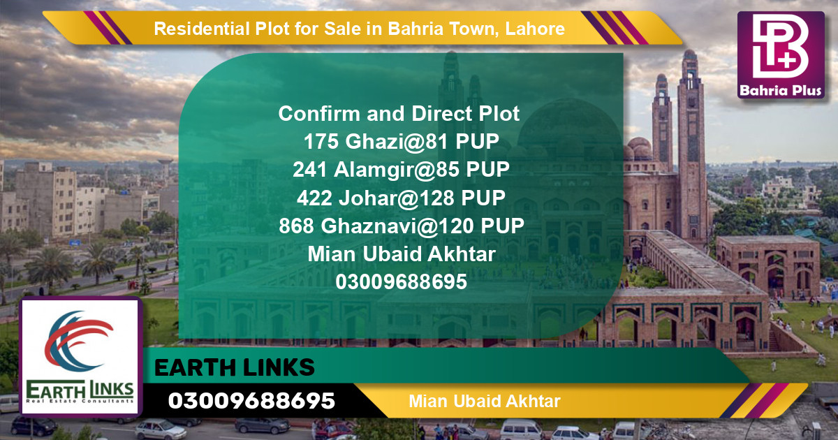 Residential Plot for Sale in Bahria Town, Lahore - (BP-136394)