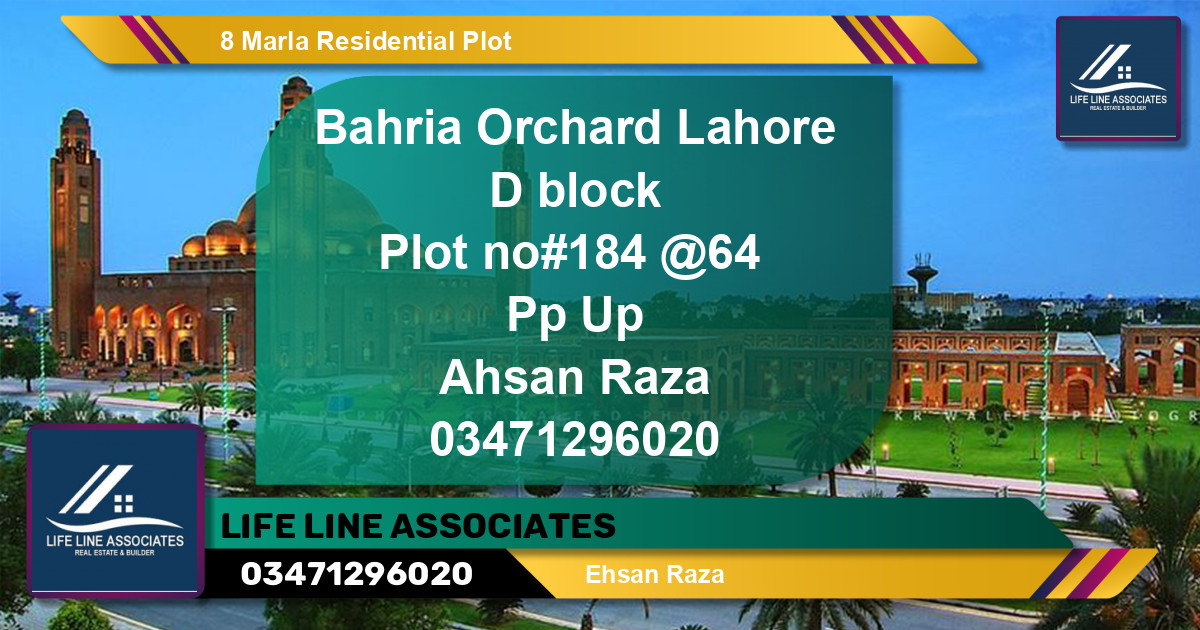 Residential Plot for Sale in Bahria Orchard, Lahore - (BP-136405)