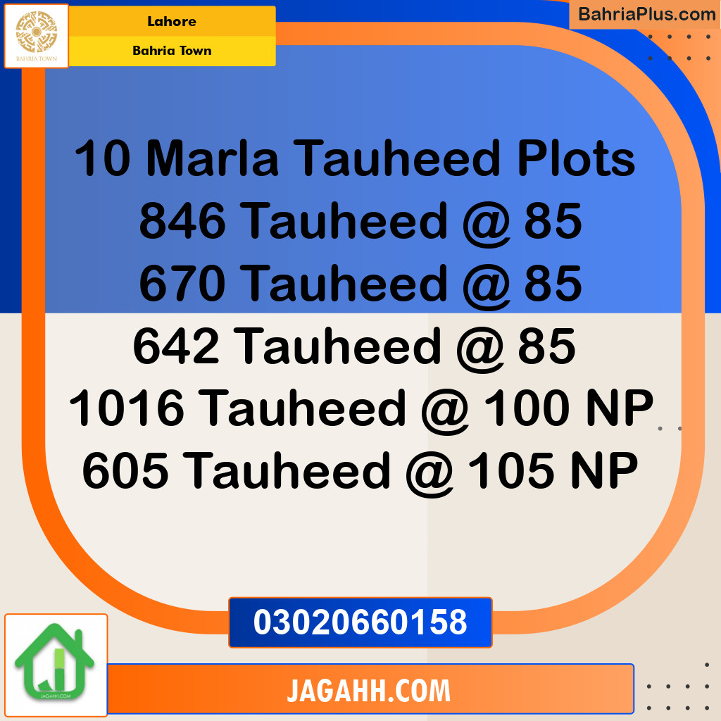 Residential Plot for Sale in Bahria Town, Lahore - (BP-136465)