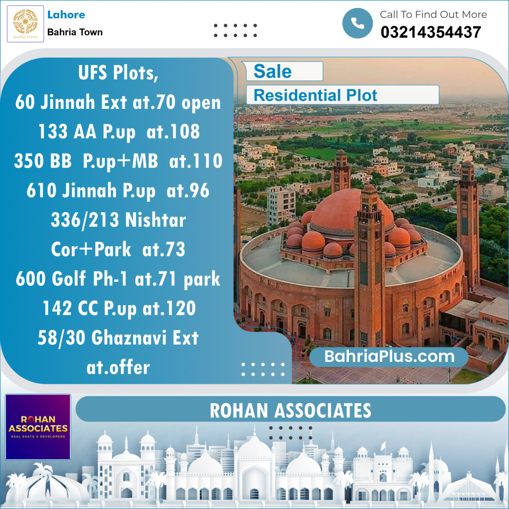 Residential Plot for Sale in Bahria Town, Lahore - (BP-136489)
