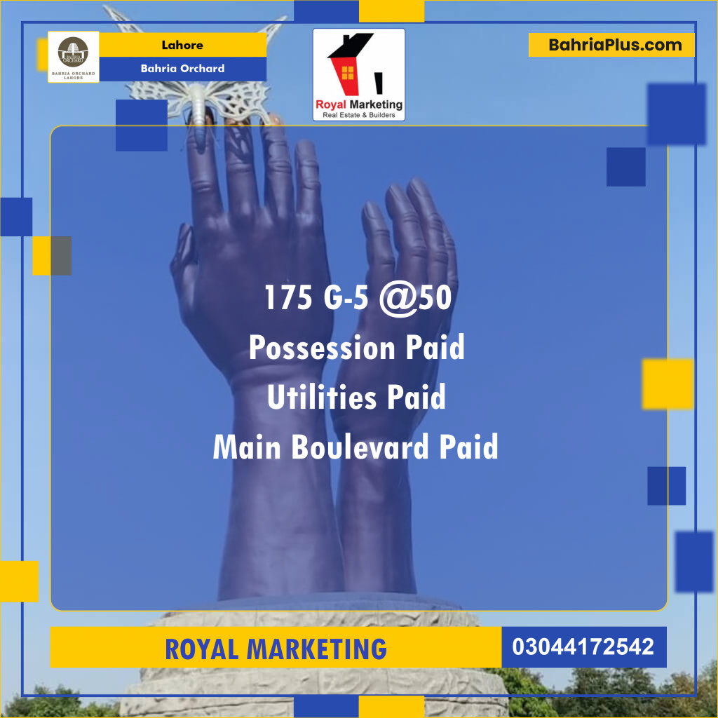 Residential Plot for Sale in Bahria Orchard, Lahore - (BP-136507)