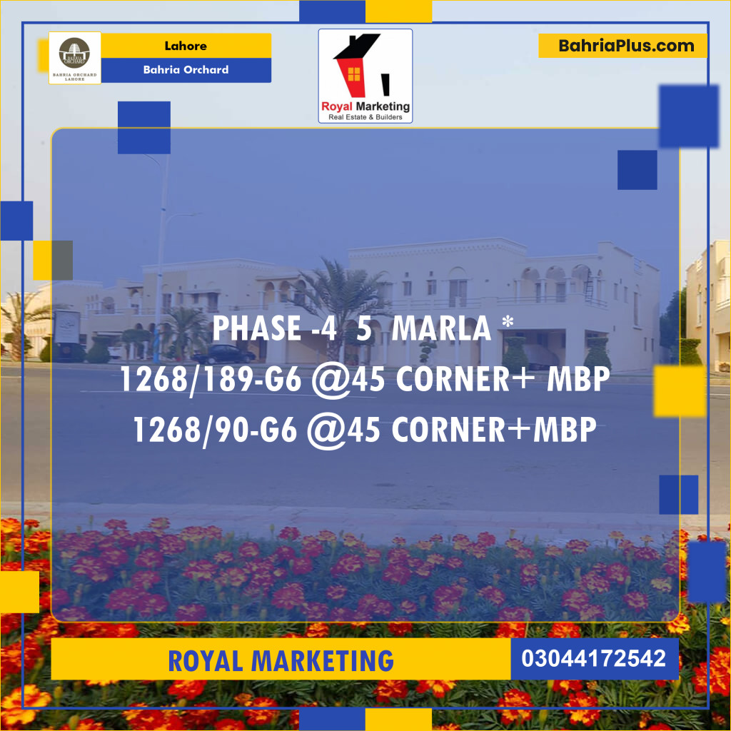 Residential Plot for Sale in Bahria Orchard, Lahore - (BP-136516)