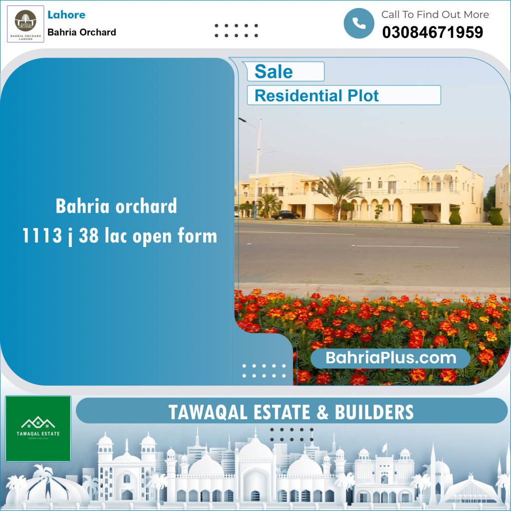 Residential Plot for Sale in Bahria Orchard, Lahore - (BP-136597)
