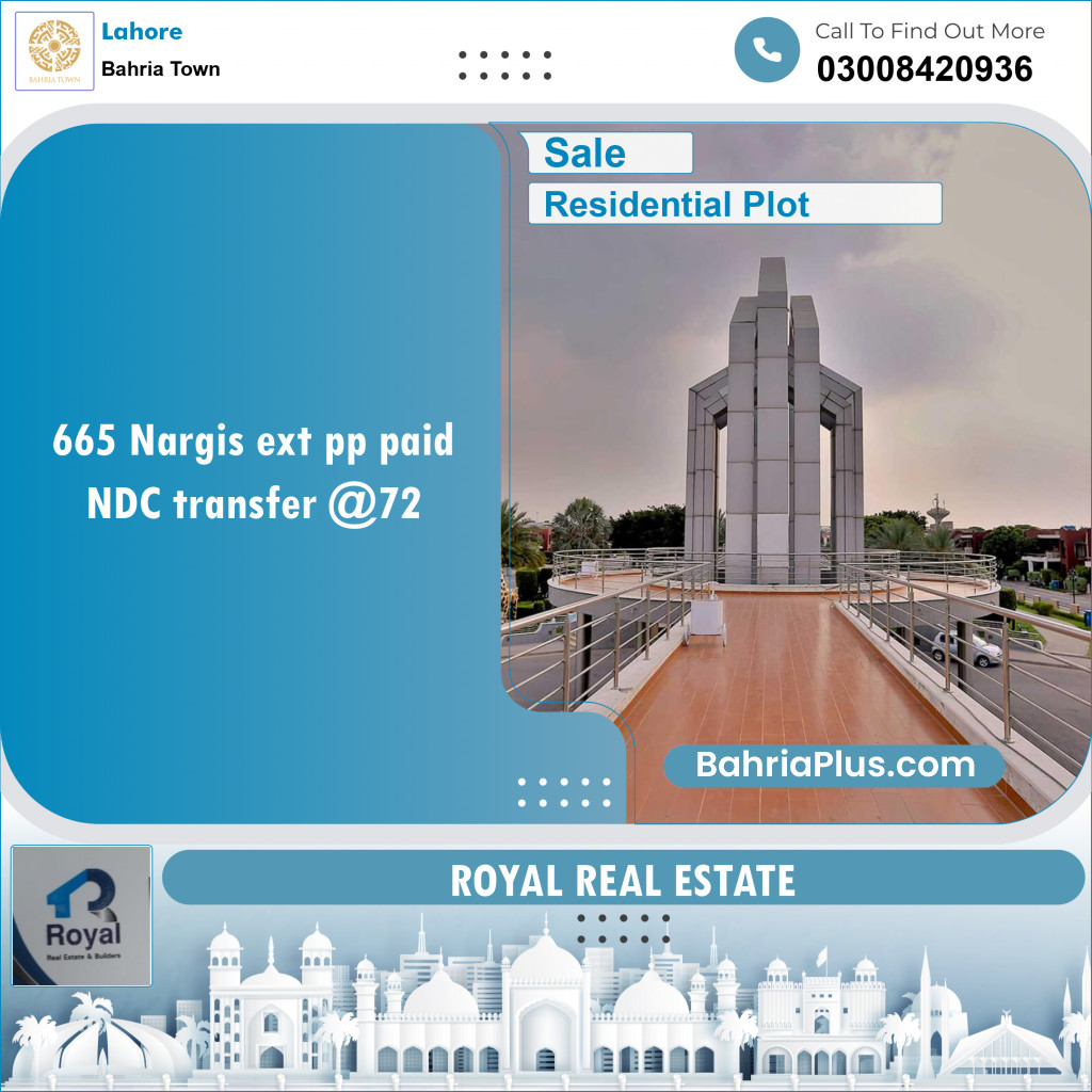 Residential Plot for Sale in Bahria Town, Lahore - (BP-136610)