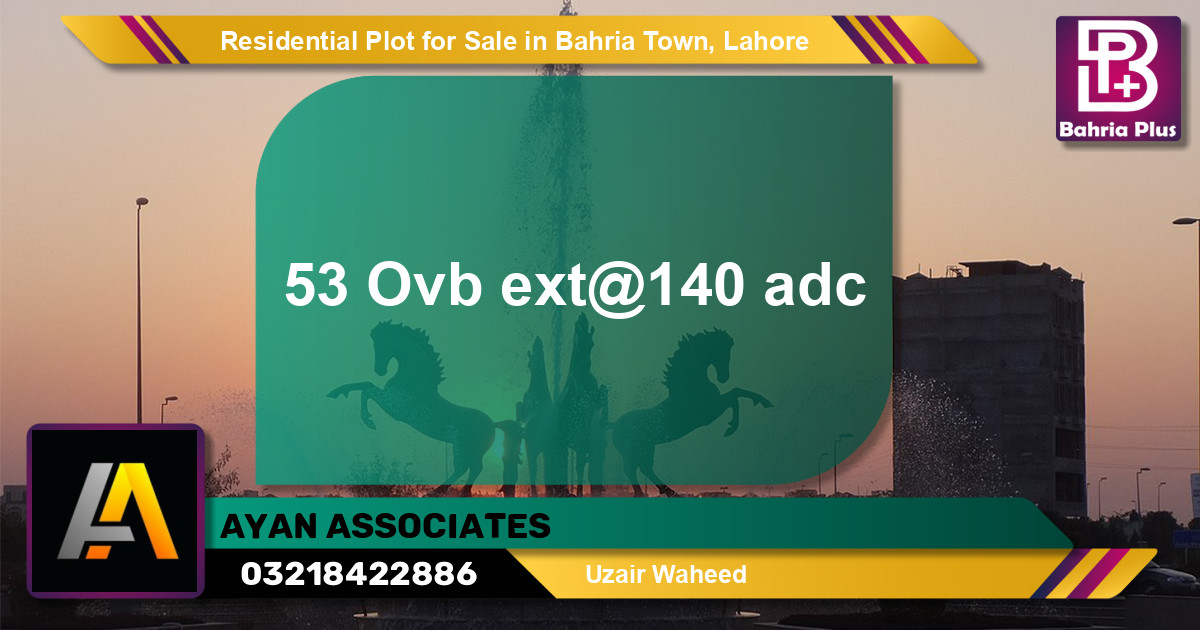 Residential Plot for Sale in Bahria Town, Lahore - (BP-136650)
