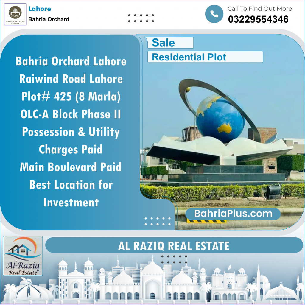 Residential Plot for Sale in OLC-A Block -  Bahria Orchard, Lahore - (BP-136677)