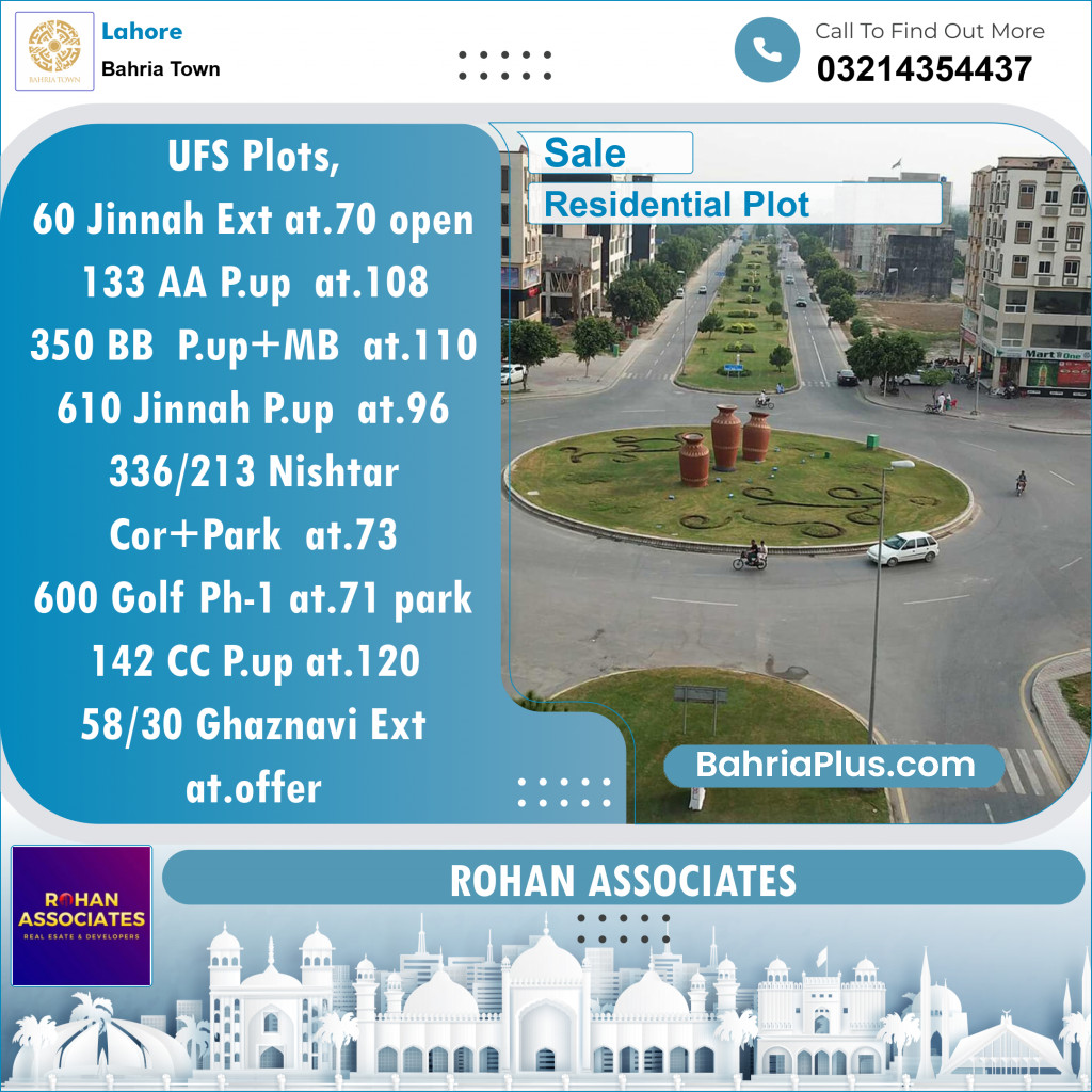 Residential Plot for Sale in Bahria Town, Lahore - (BP-136679)