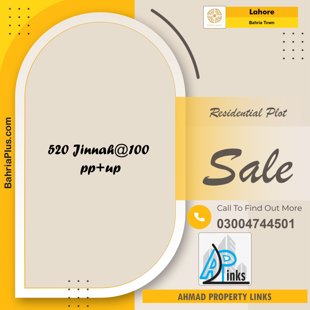 Residential Plot for Sale in Bahria Town, Lahore - (BP-136758)