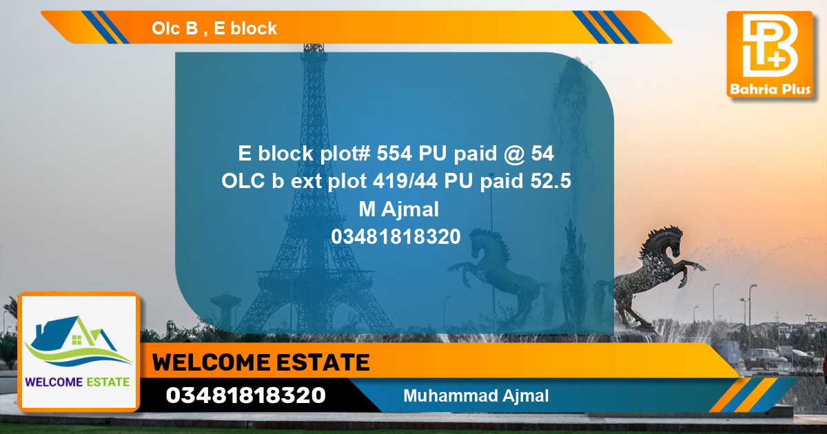 Residential Plot for Sale in Bahria Orchard, Lahore - (BP-136762)