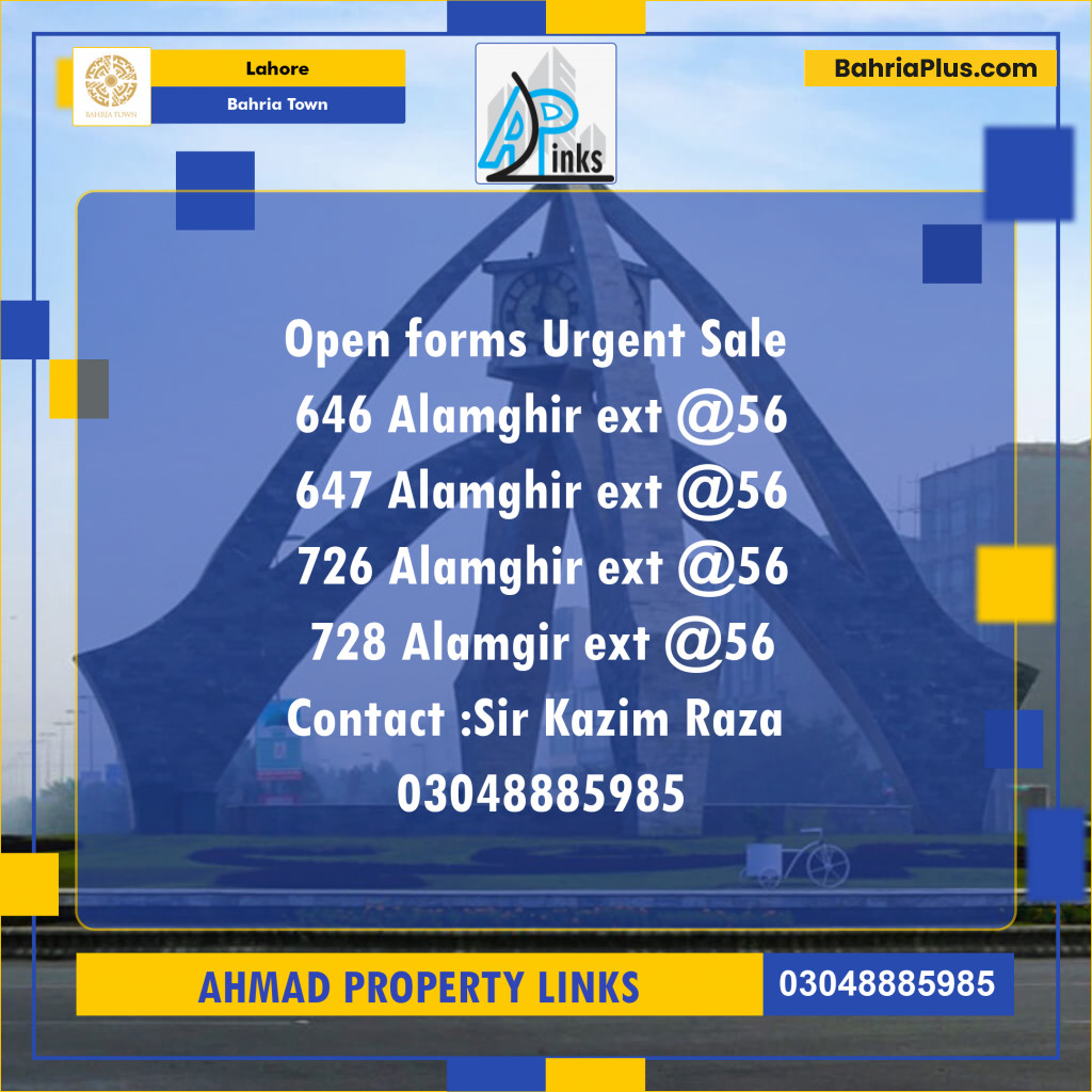 Residential Plot for Sale in Bahria Town, Lahore - (BP-136768)