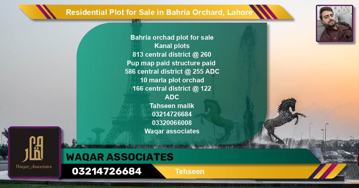 Residential Plot for Sale in Bahria Orchard, Lahore - (BP-136812)