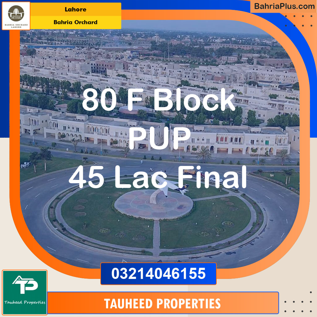 Residential Plot for Sale in Bahria Orchard, Lahore - (BP-136837)