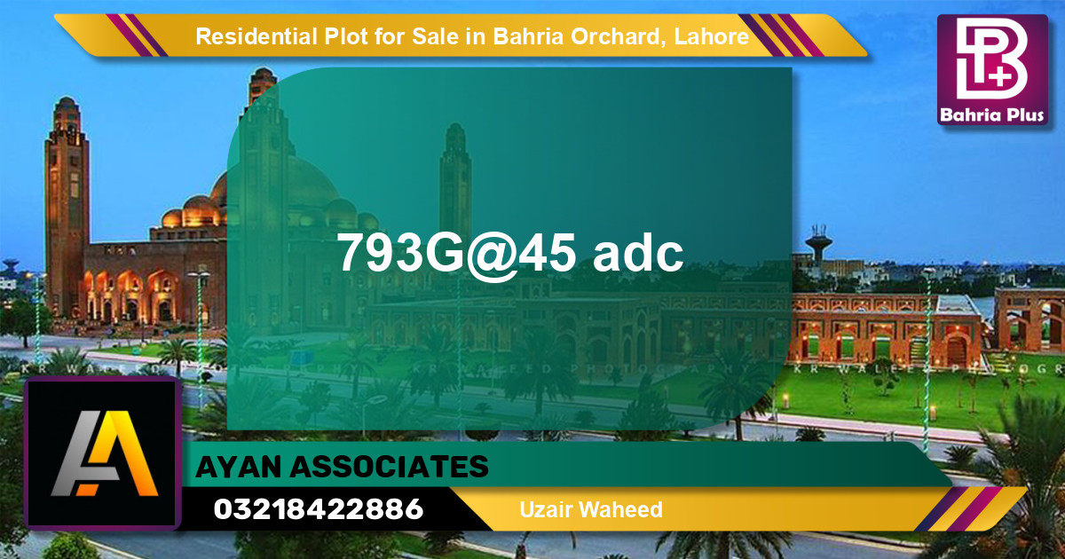 Residential Plot for Sale in Bahria Orchard, Lahore - (BP-136853)