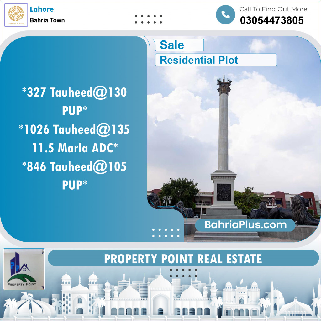 Residential Plot for Sale in Bahria Town, Lahore - (BP-136872)
