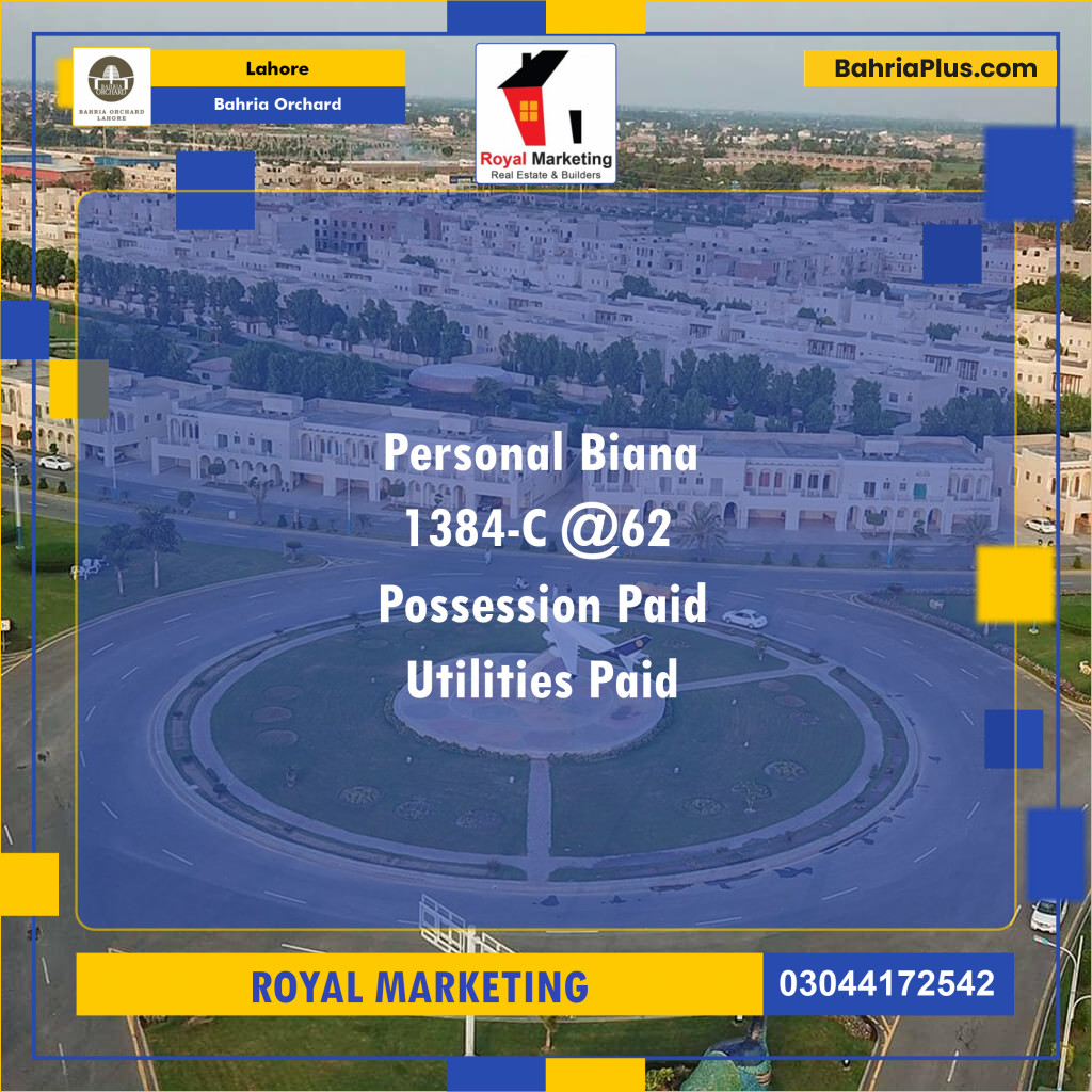 Residential Plot for Sale in Bahria Orchard, Lahore - (BP-136951)