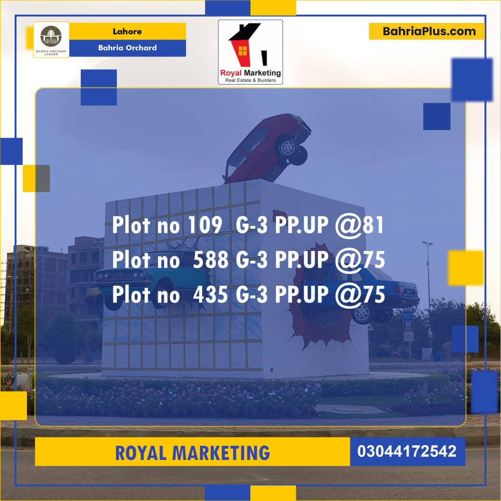 Residential Plot for Sale in Bahria Orchard, Lahore - (BP-136954)