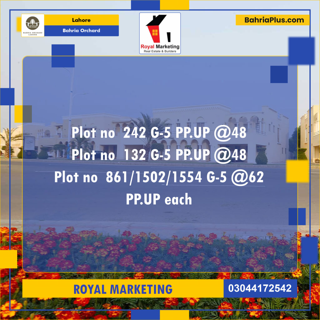 Residential Plot for Sale in Bahria Orchard, Lahore - (BP-136955)