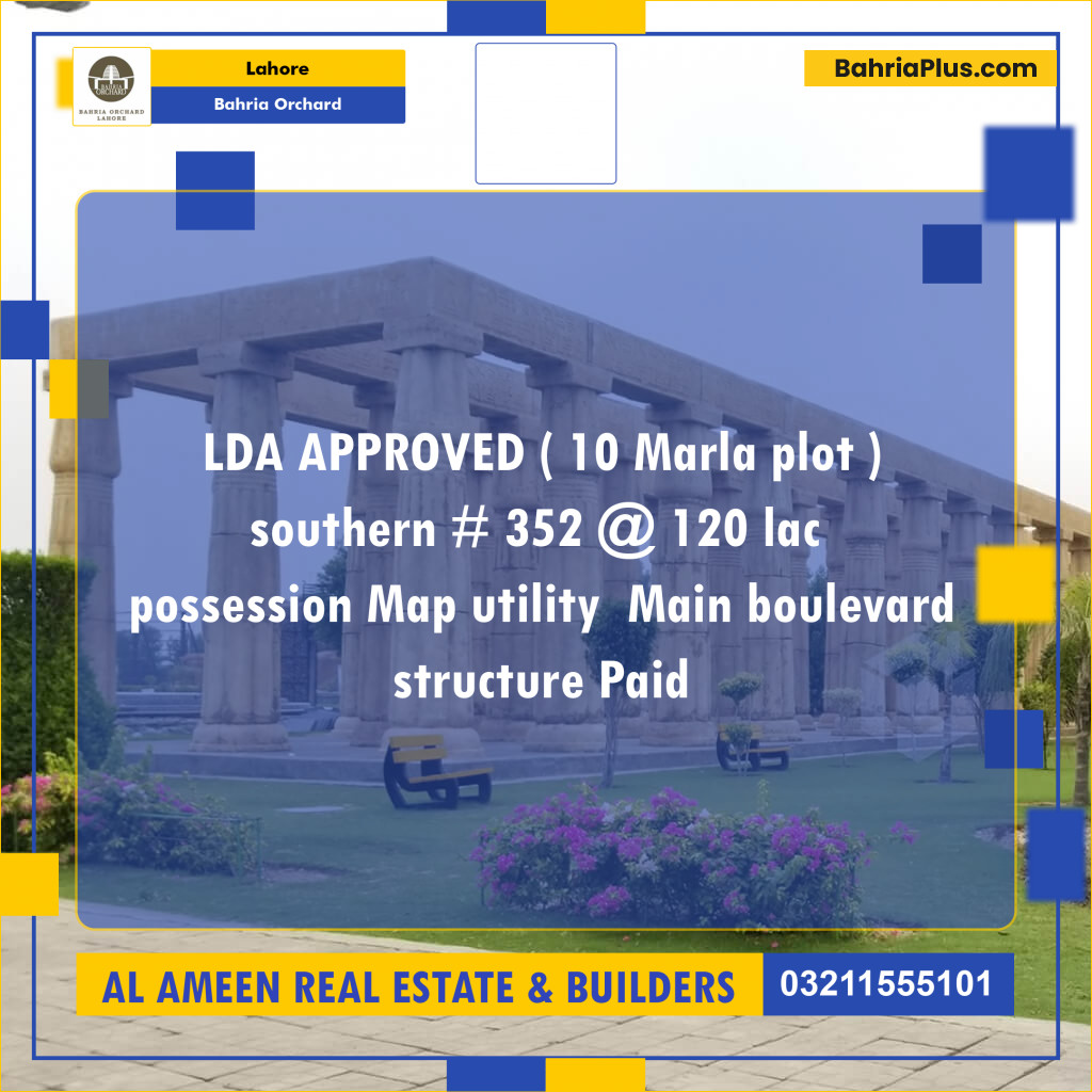 Residential Plot for Sale in Bahria Orchard, Lahore - (BP-136979)