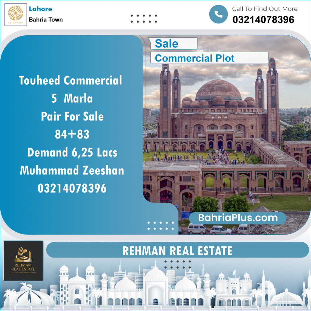 Commercial Plot for Sale in Bahria Town, Lahore - (BP-136986)