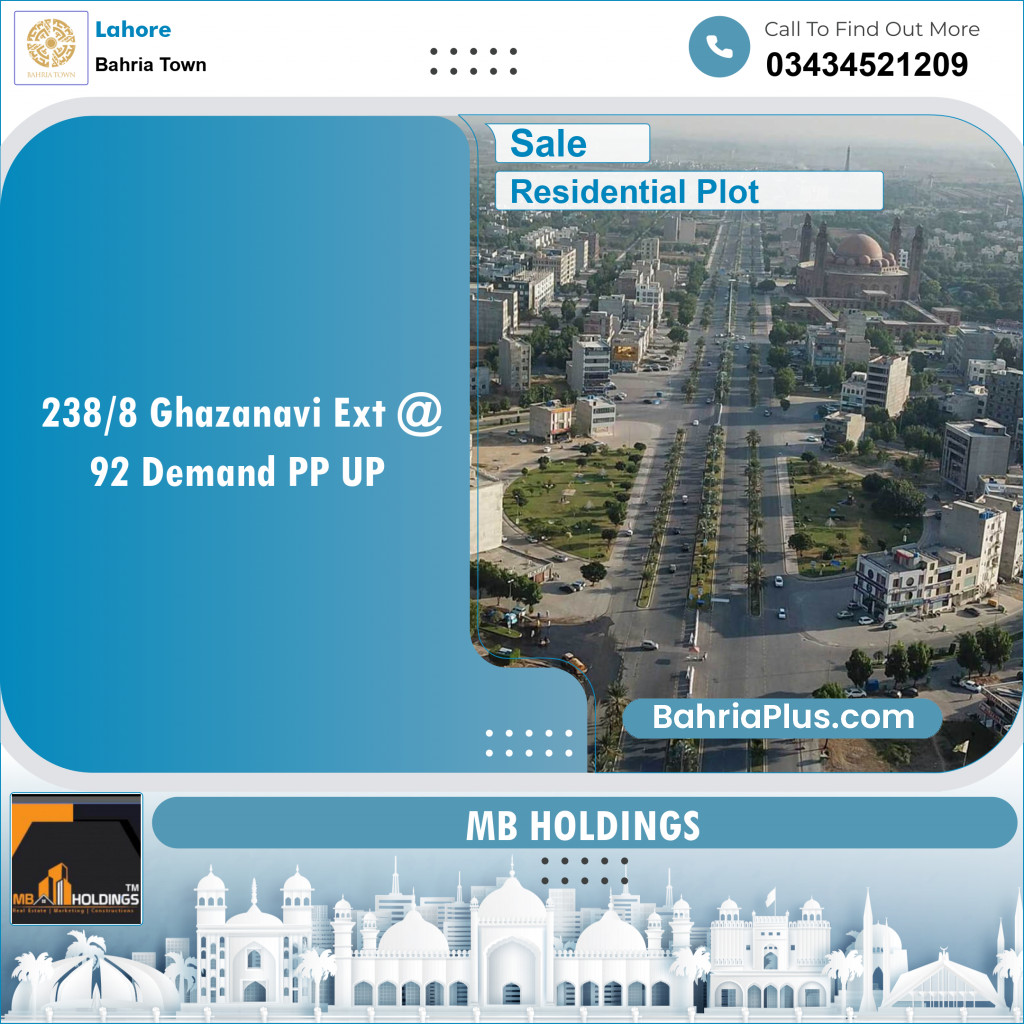 Residential Plot for Sale in Bahria Town, Lahore - (BP-137132)