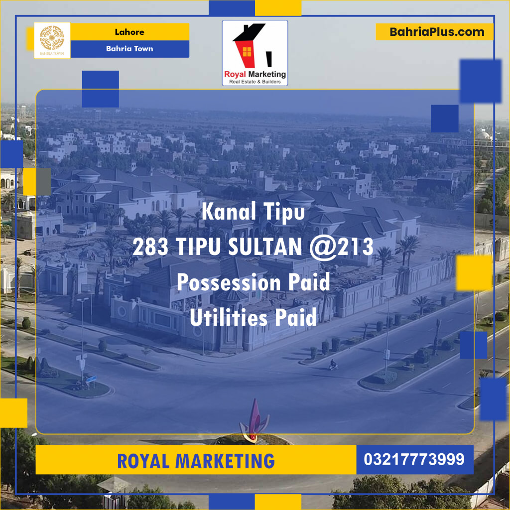 Residential Plot for Sale in Bahria Town, Lahore - (BP-137150)