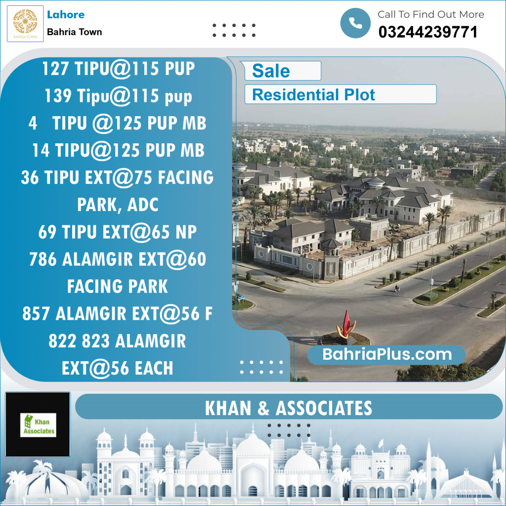 Residential Plot for Sale in Bahria Town, Lahore - (BP-137151)