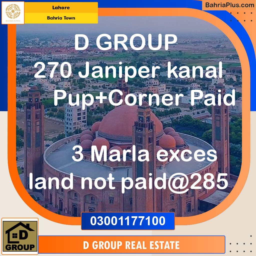 Residential Plot for Sale in Bahria Town, Lahore - (BP-137196)