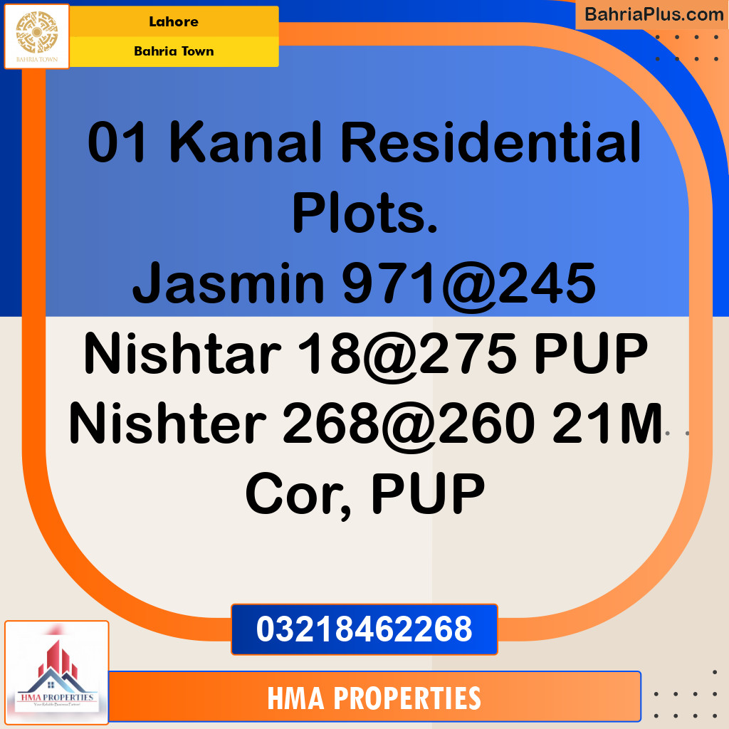 Residential Plot for Sale in Bahria Town, Lahore - (BP-137289)