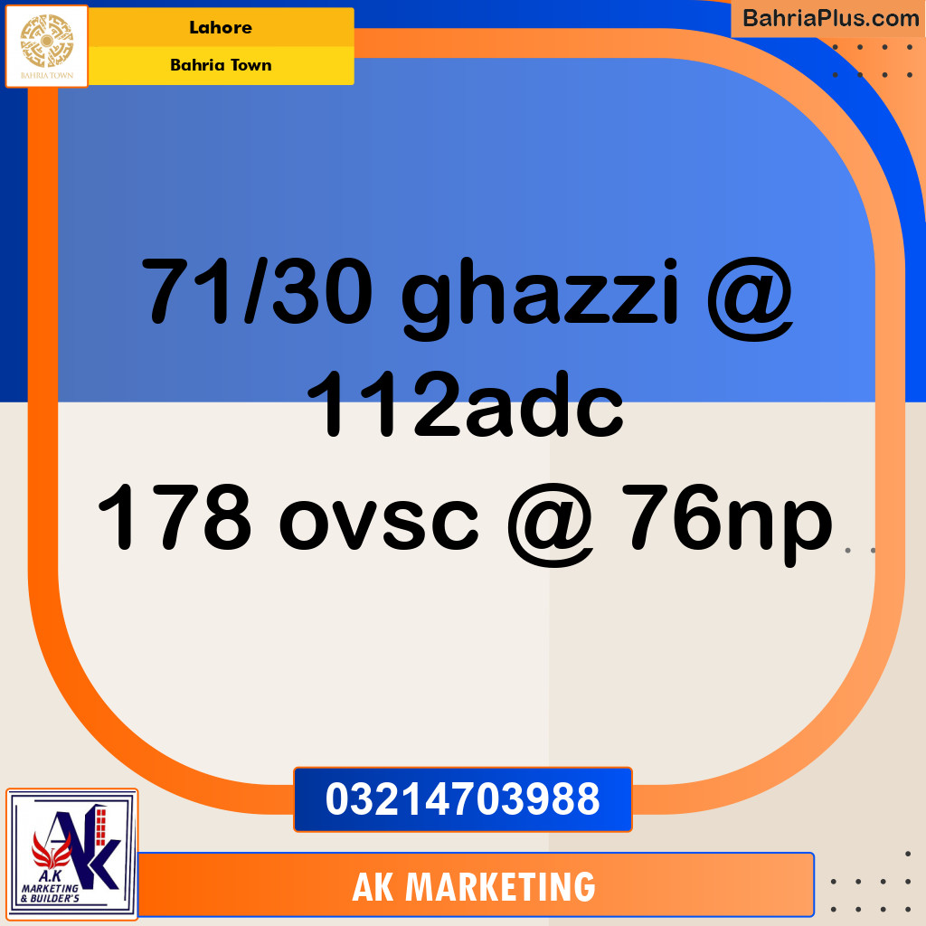 Residential Plot for Sale in Bahria Town, Lahore - (BP-137373)