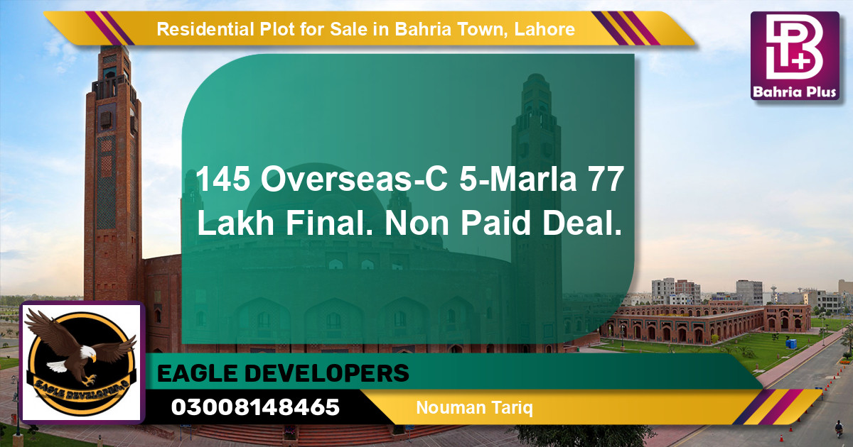 Residential Plot for Sale in Bahria Town, Lahore - (BP-137378)