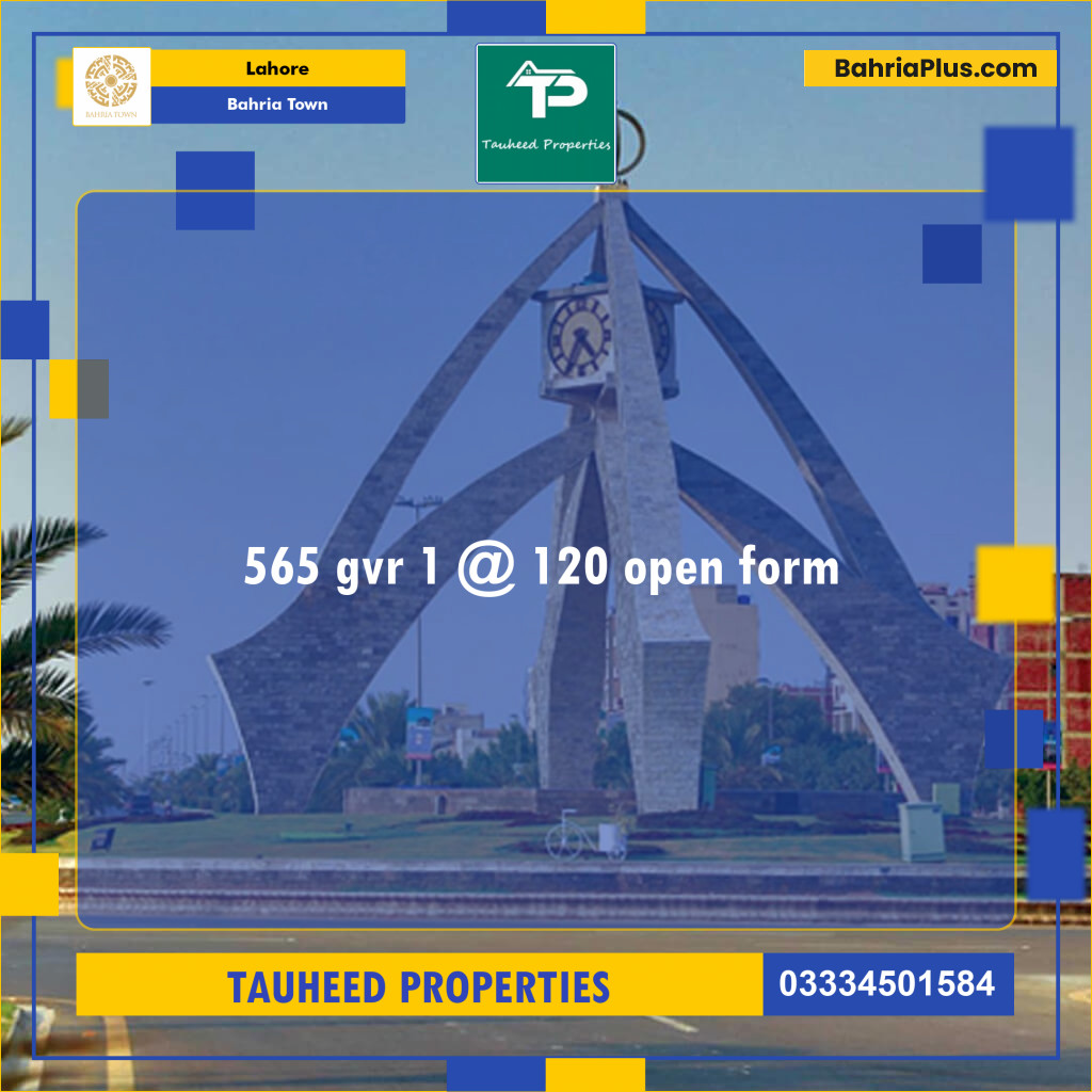 Residential Plot for Sale in Bahria Town, Lahore - (BP-137441)