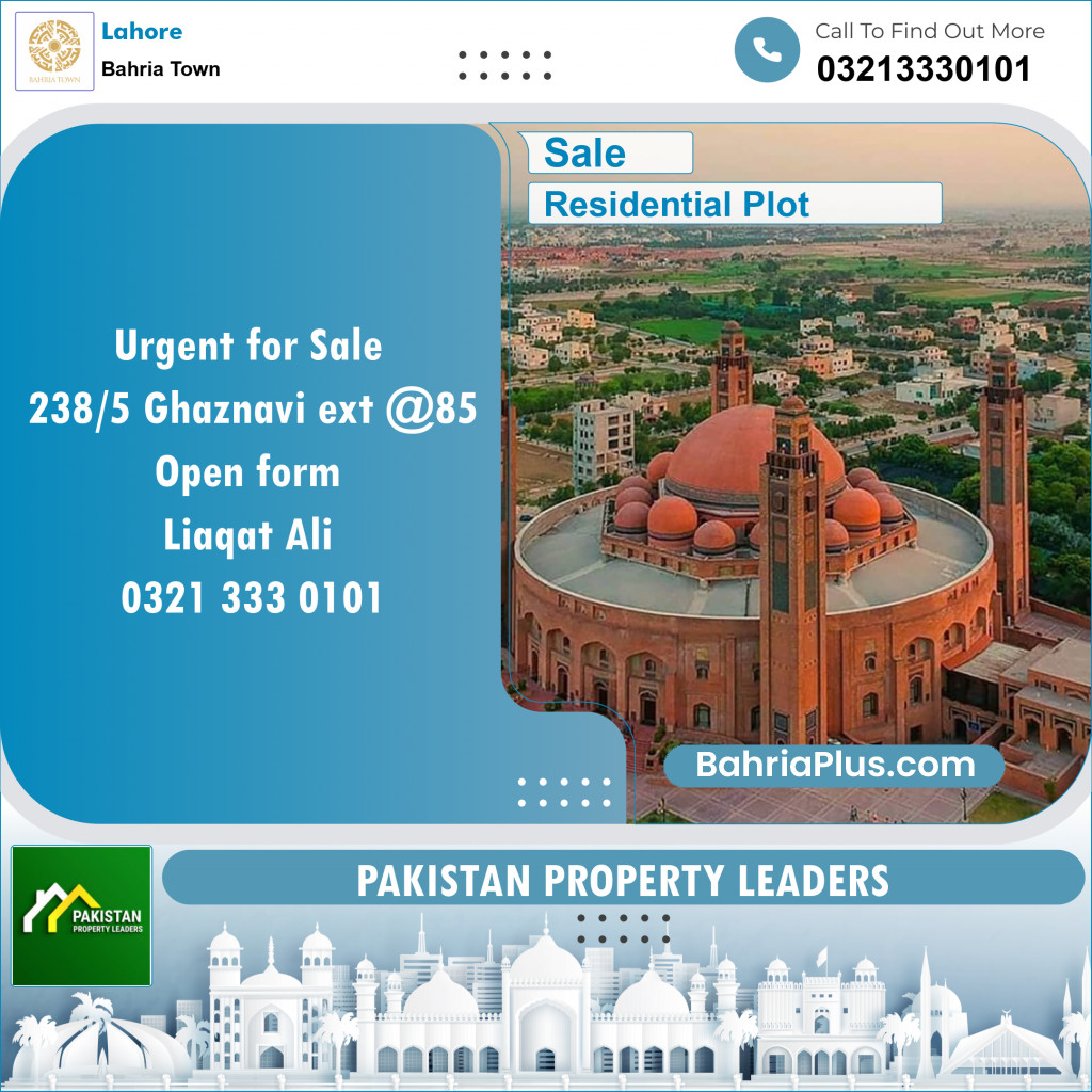 Residential Plot for Sale in Bahria Town, Lahore - (BP-137443)