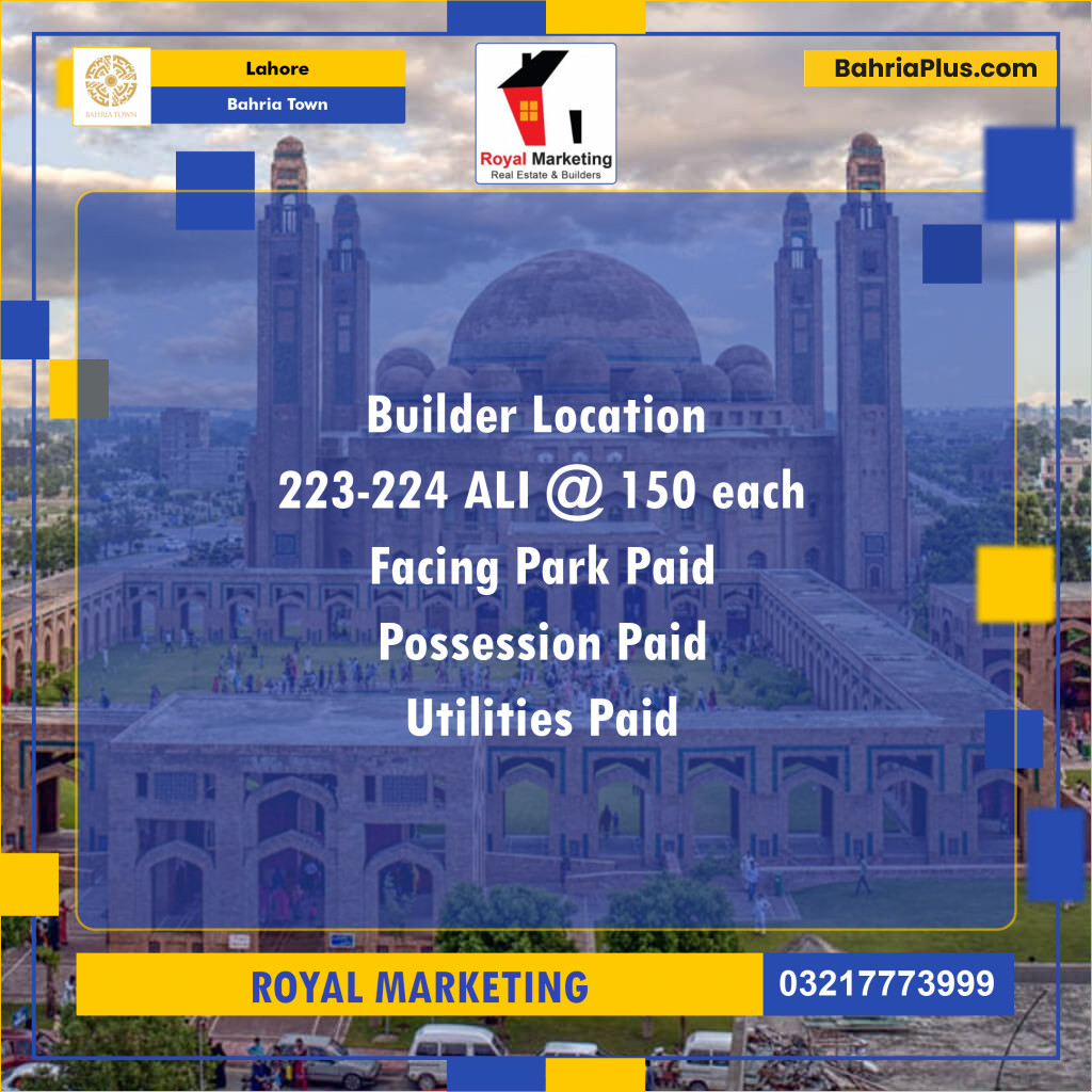 Residential Plot for Sale in Bahria Town, Lahore - (BP-137462)