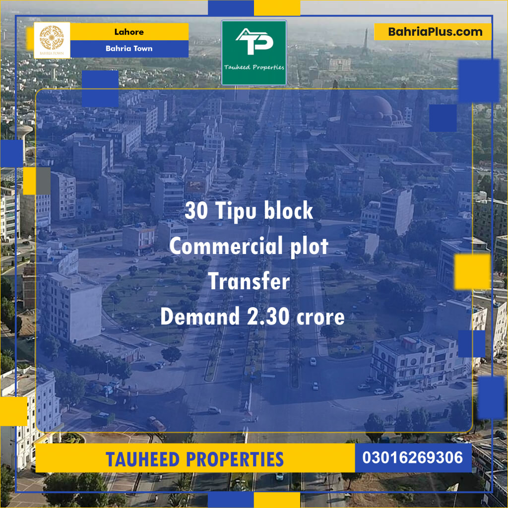 Residential Plot for Sale in Bahria Town, Lahore - (BP-137526)