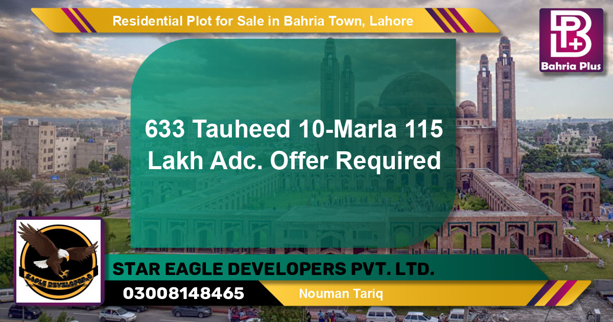 Residential Plot for Sale in Bahria Town, Lahore - (BP-137609)