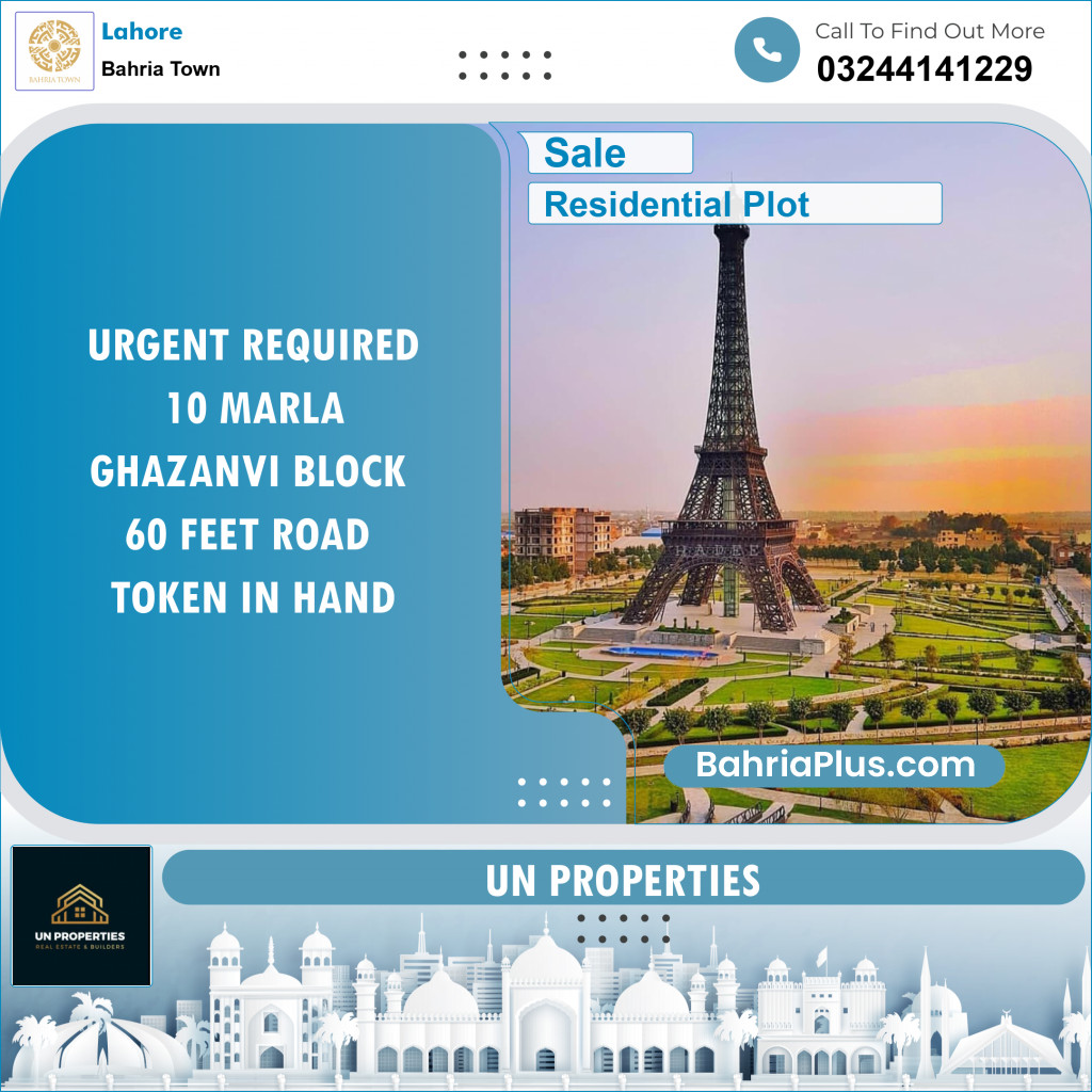 Residential Plot for Sale in Bahria Town, Lahore - (BP-137637)