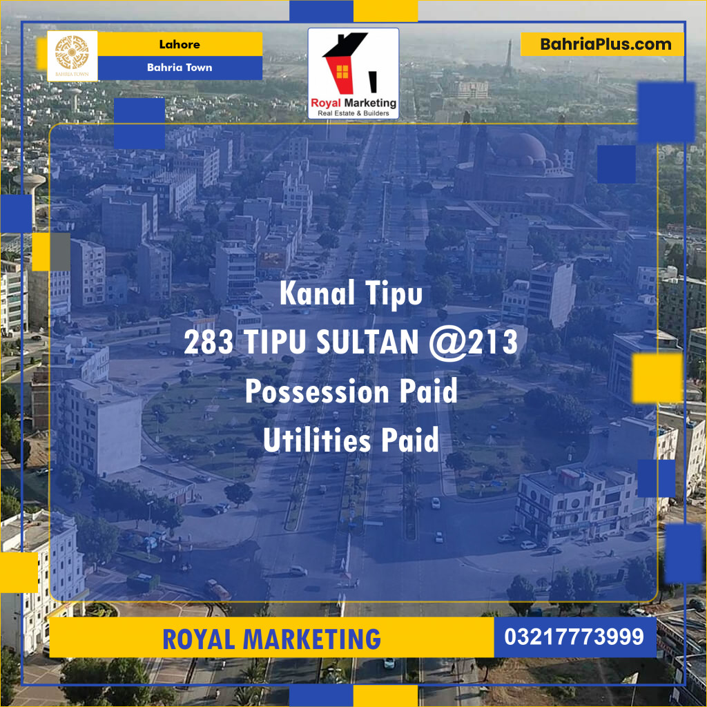 Residential Plot for Sale in Bahria Town, Lahore - (BP-137694)