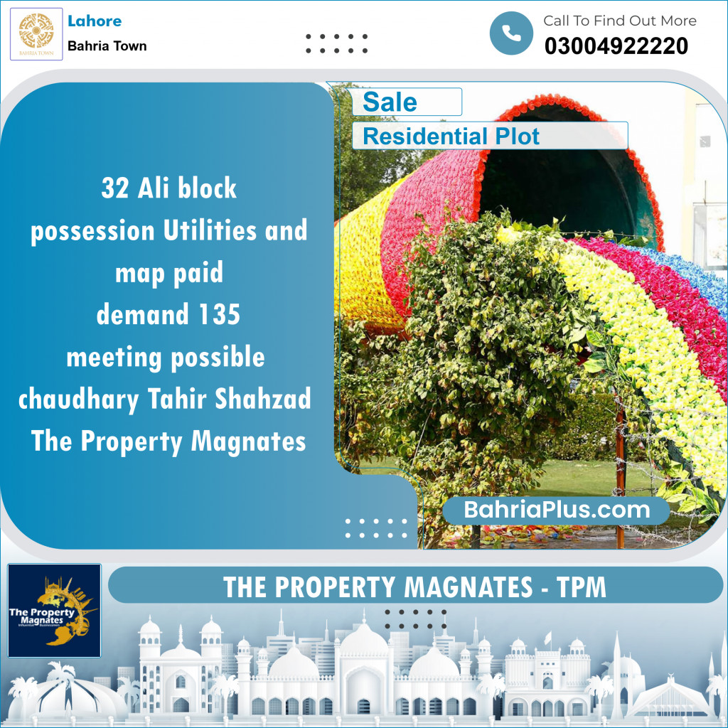 Residential Plot for Sale in Bahria Town, Lahore - (BP-137709)