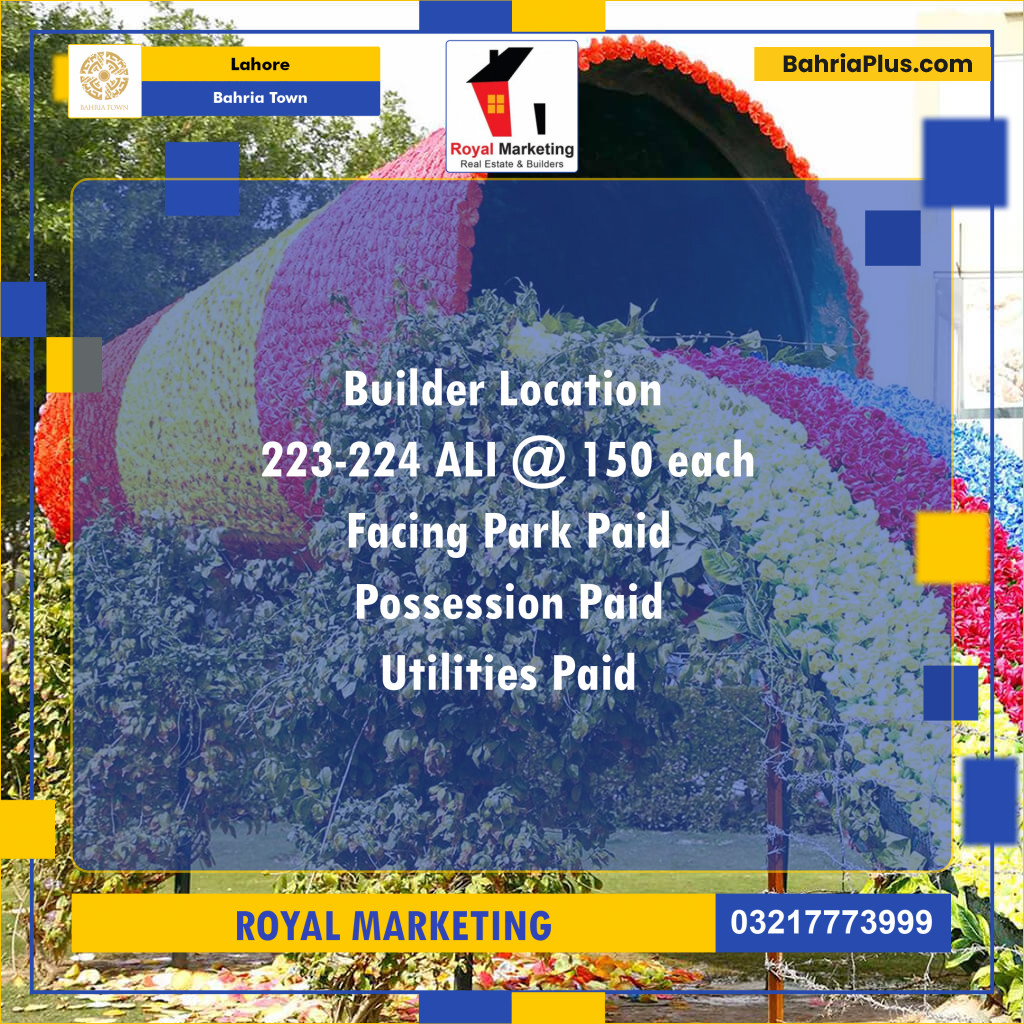 Residential Plot for Sale in Bahria Town, Lahore - (BP-137717)
