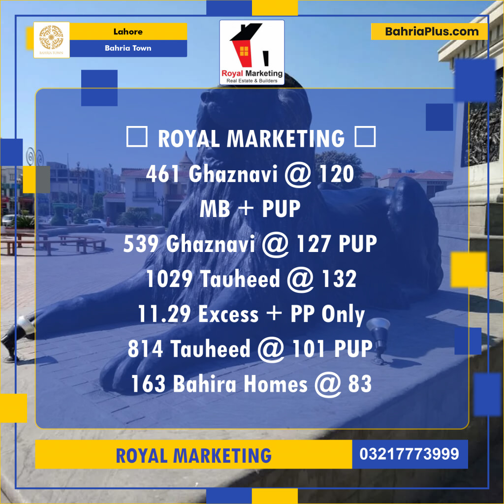 Residential Plot for Sale in Bahria Town, Lahore - (BP-137739)