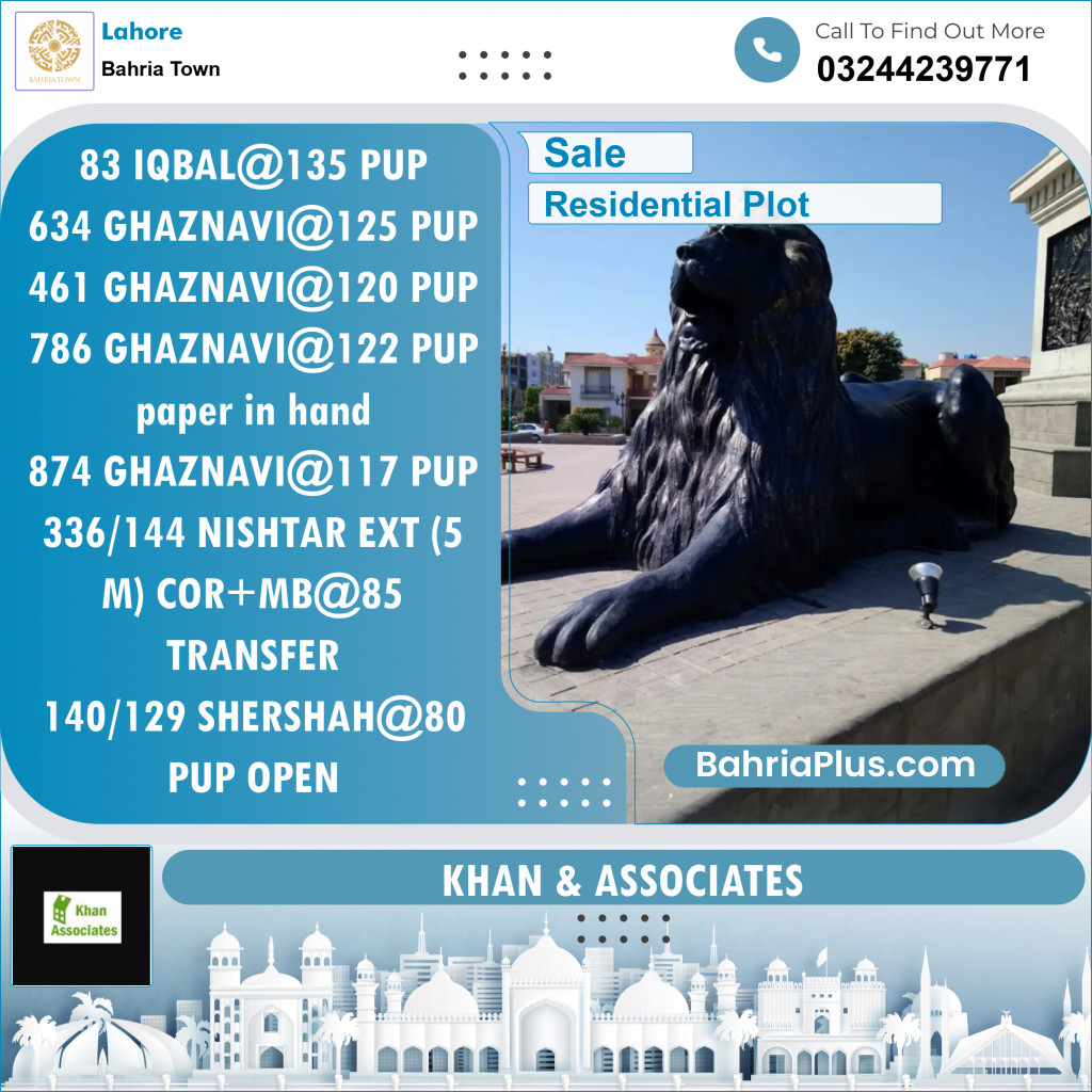 Residential Plot for Sale in Bahria Town, Lahore - (BP-137806)