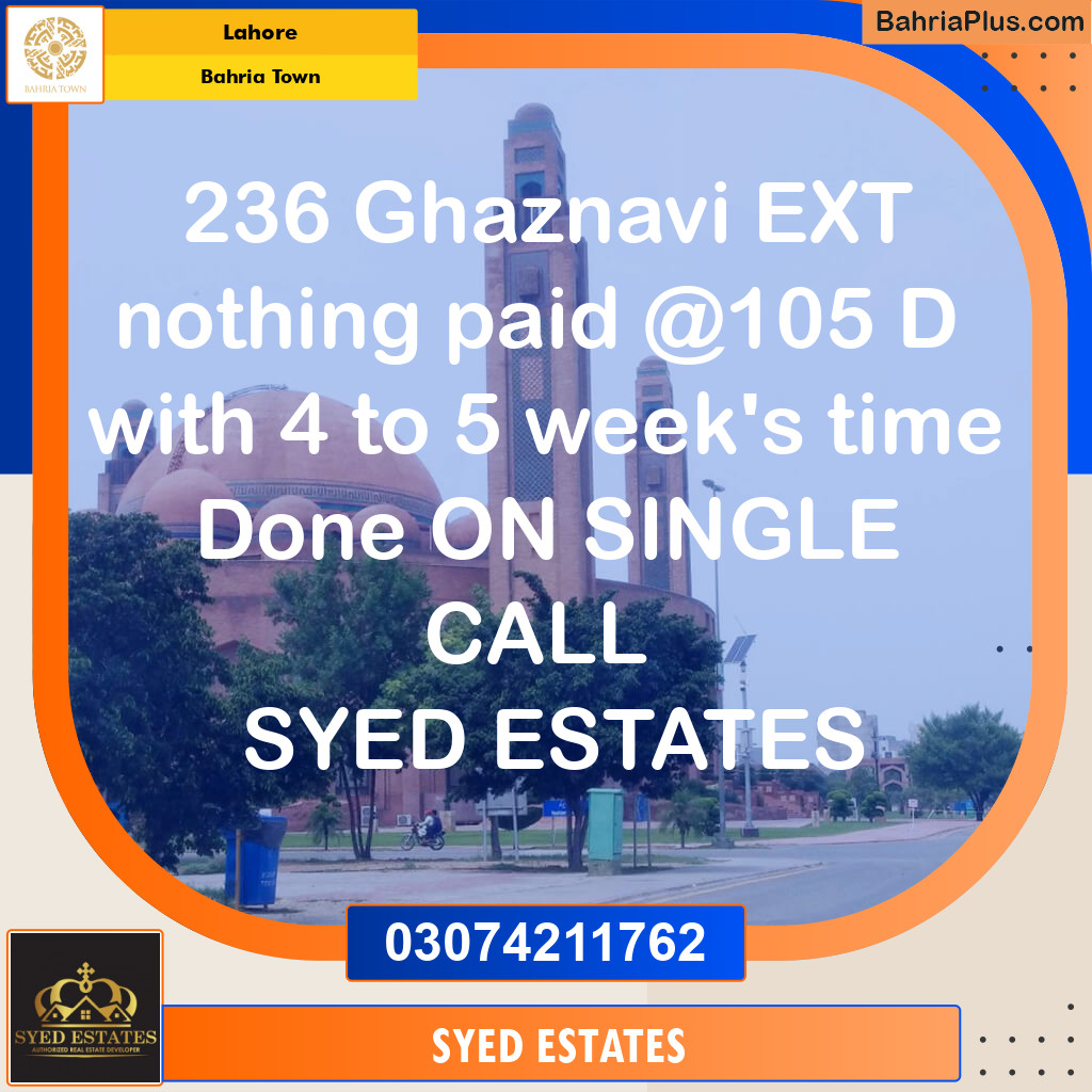 Residential Plot for Sale in Bahria Town, Lahore - (BP-137875)