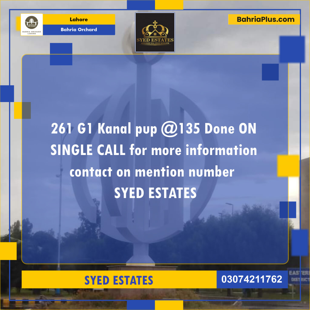Residential Plot for Sale in Bahria Orchard, Lahore - (BP-137904)