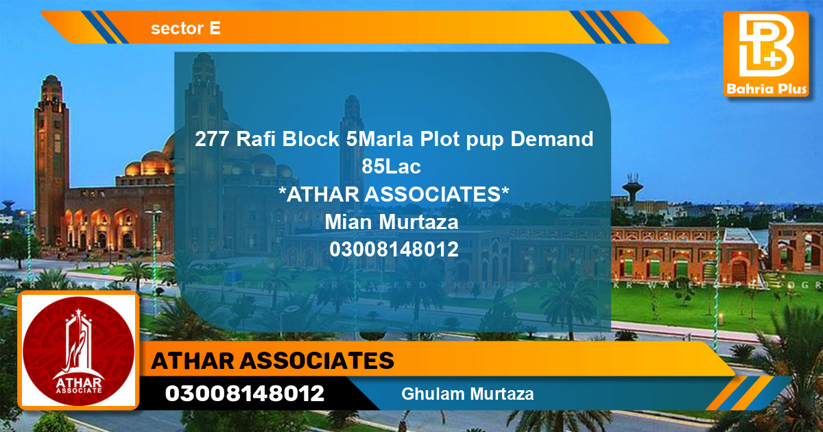 Residential Plot for Sale in Bahria Town, Lahore - (BP-137930)