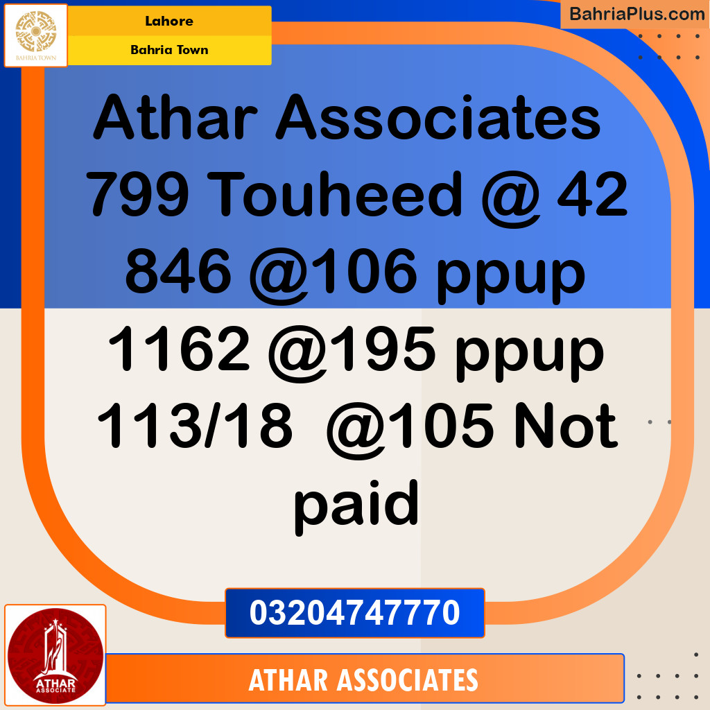 Residential Plot for Sale in Bahria Town, Lahore - (BP-137932)