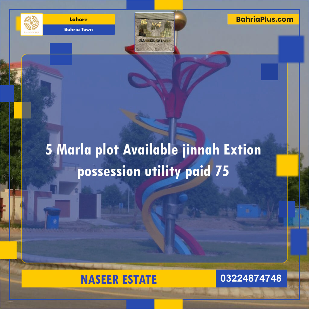 Residential Plot for Sale in Bahria Town, Lahore - (BP-137980)