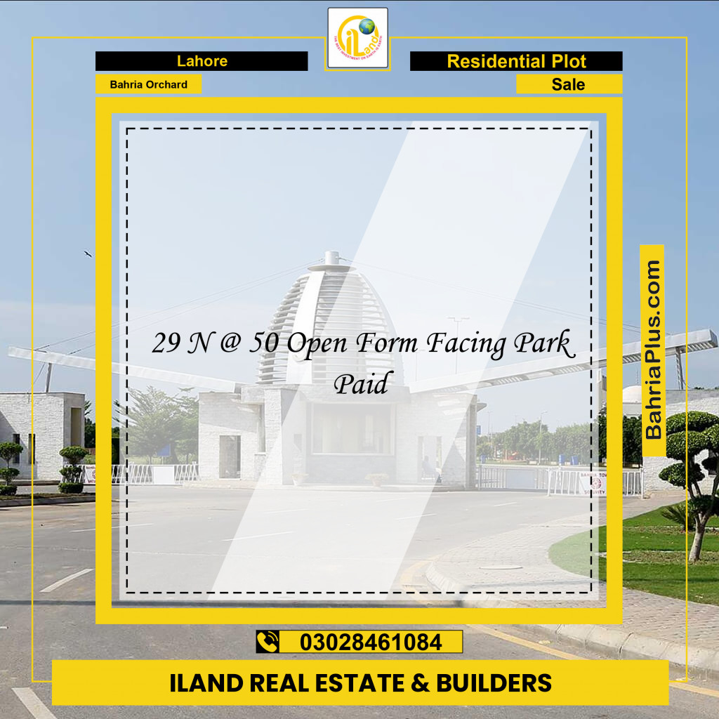 Residential Plot for Sale in Bahria Orchard, Lahore - (BP-137985)